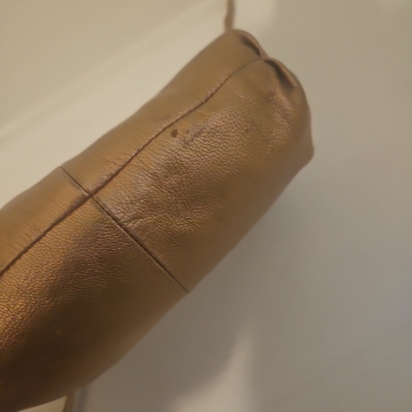 Coach Allie Leather Hobo Shoulder Bag Purse Tote 13655 Metallic Rose Gold  Y2k - Picture 9 of 13